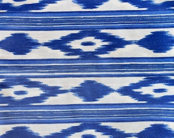 Tela de alta calidad por metros Telas de Lengua, Ikat, tela de lengua AZUL ÍNDIGO 2,80 m de ancho Telas Mallorca Ideal como funda de tapizado, tela para cortinas y mucho más.