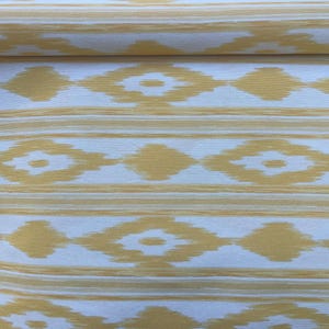 Sold by the meter: Telas de Lengua YELLOW – 2.80 m wide, Mallorcan fabrics, maritime fabrics, ikat, tongue fabrics, flame fabrics, Mallorca design image 1