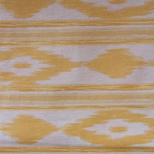 Venta por metros: Telas de Lengua AMARILLO – 2,80 m de ancho, telas mallorquinas, telas marítimas, ikat, telas de lengua, telas de llama, diseño Mallorca