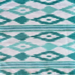 Telas de Lengua de alta calidad (Tela Ikat o tela para lengua) TURQUESA 2,80 mtr. Telas anchas de Mallorca Telas mallorquinas Telas marítimas