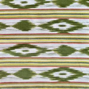 Tela de Lengua de alta calidad, Ikat, tela de lengua, tela de llama, basada en antiguos patrones mallorquines, sensación de Mallorca mediterránea,