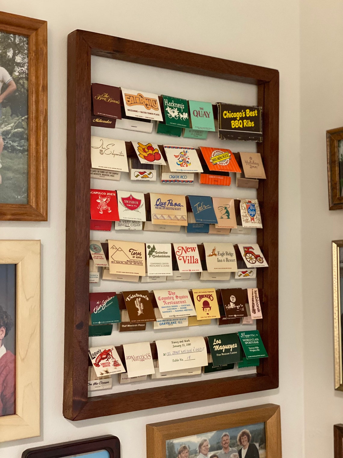 Matchbook Display Wall Decoration Etsy