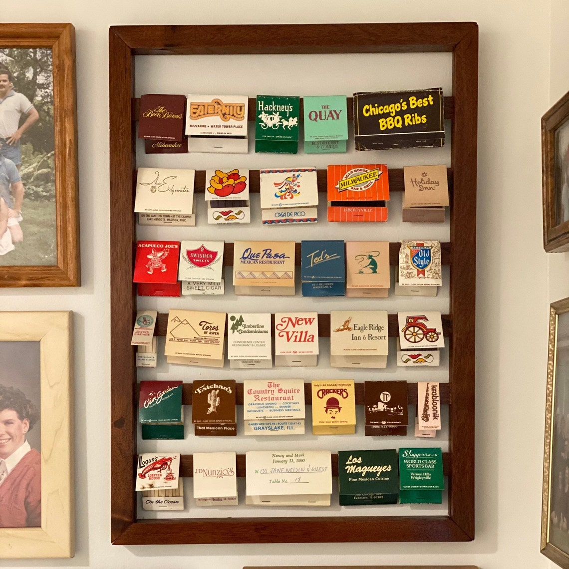 Matchbook Display Wall Decoration Etsy
