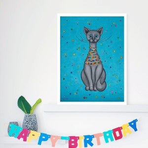 Impression sur toile,, Perles de chat,, 50x40cm. Ou une autre taille proportionnelle sur demande.