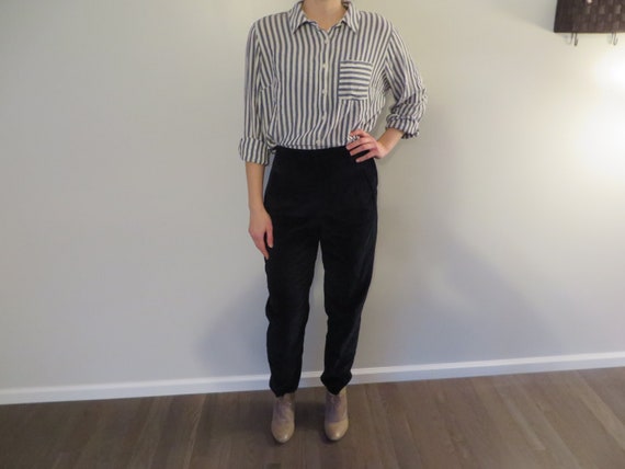 black velvet high waisted pants
