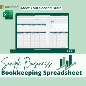 Basic Income & Expenses Spreadsheet for small business, Monthly Bookkeeping Excel Template, monthly budget excel spreadsheet template