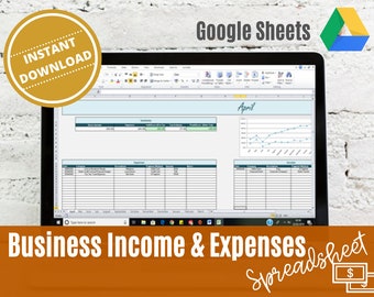 Business Income & Expenses Budget Planner Google Sheets, budget girl spreadsheet, budget template book, monthly bill tracker