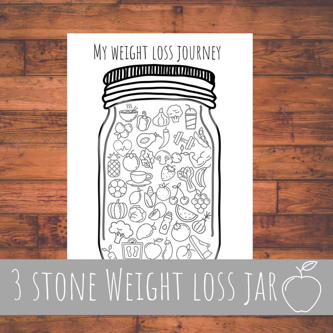 3 Stone Weight Loss Tracker Jar Bullet Journal Printable Etsy Australia