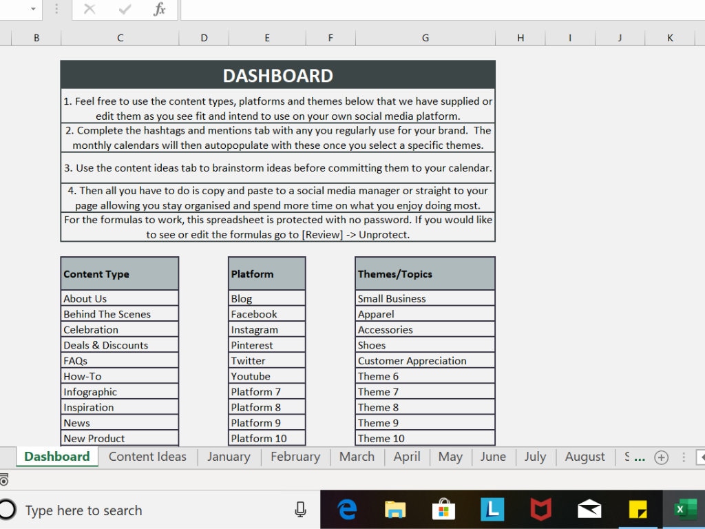 2022 2023 Social Media Content Calendar Excel 2022 2023 - Etsy Norway