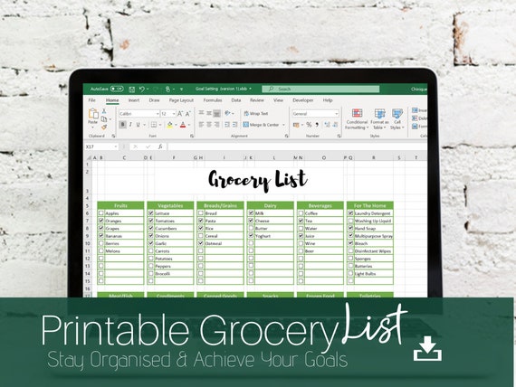 editable master grocery list printable shopping list weekly etsy