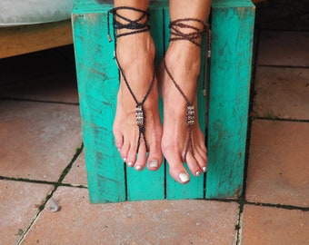 boho barefoot sandals, barefoot sandals, foot jewellery