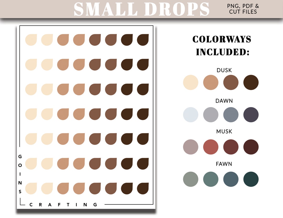 Small Drop Stickers, Minimal Planner Stickers, Journal Stickers ...