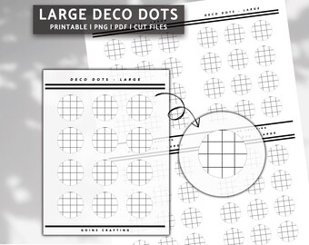LARGE DECO DOTS, minimal planner stickers, journal stickers, digital stickers, bullet journal, hobonichi