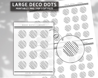 LARGE DECO DOTS, minimal planner stickers, journal stickers, digital stickers, bullet journal, hobonichi
