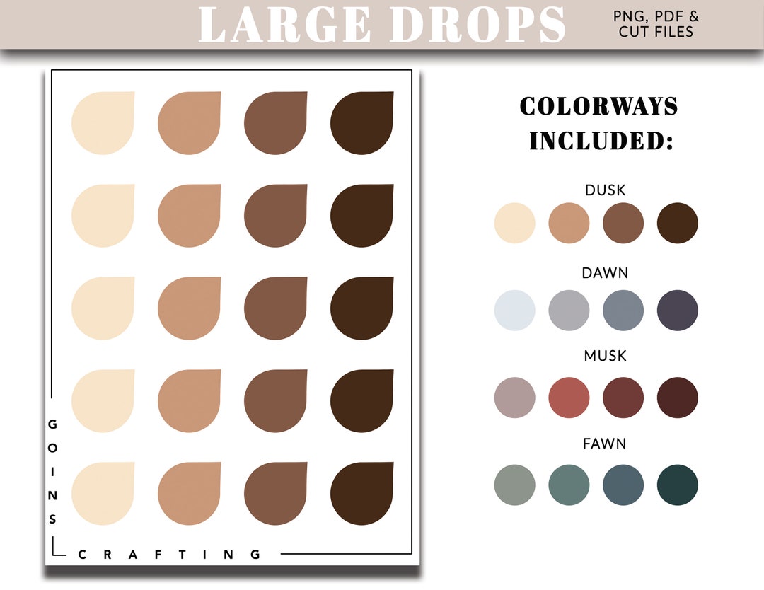 Large Drop Stickers, Minimal Planner Stickers, Journal Stickers ...