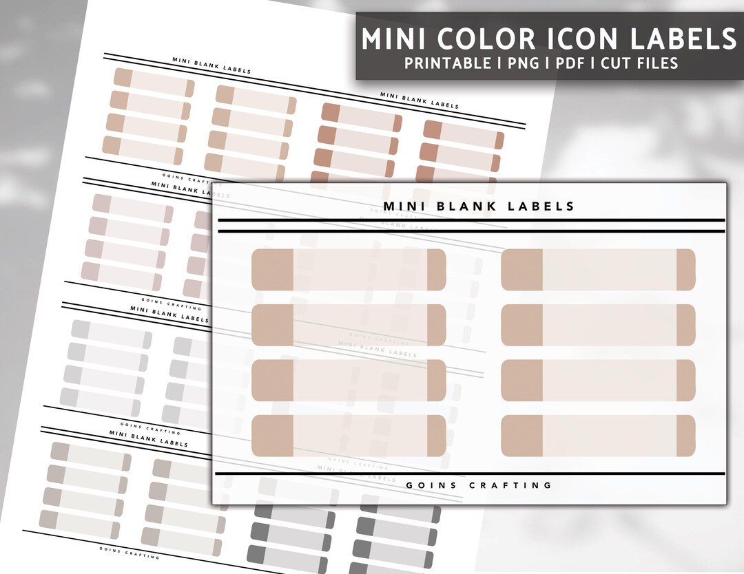 BLANK Mini Labels, Minimal Planner Stickers, Journal Stickers ...