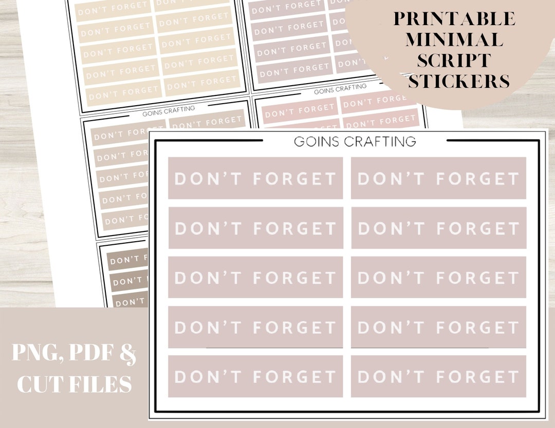Don T Forget Script Stickers Script Header Stickers Minimal Planner Stickers Journal Stickers Don T Forget Script Stickers Script Header Stickers Minimal Planner Stickers Journal Stickers