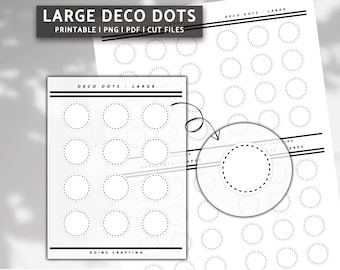 LARGE DECO DOTS, minimal planner stickers, journal stickers, digital stickers, bullet journal, hobonichi