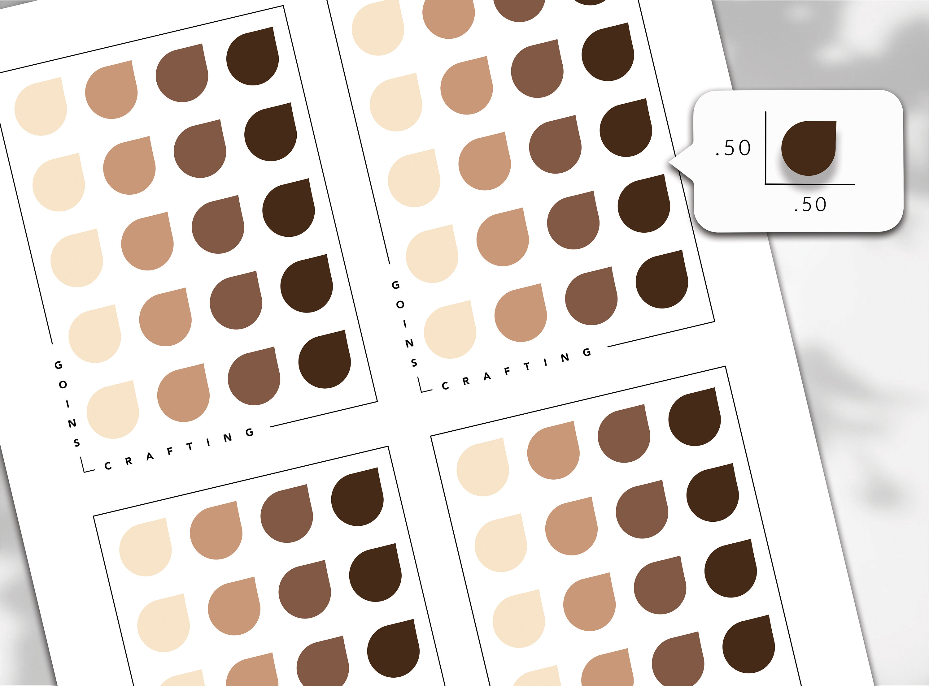 Large Drop Stickers, Minimal Planner Stickers, Journal Stickers ...
