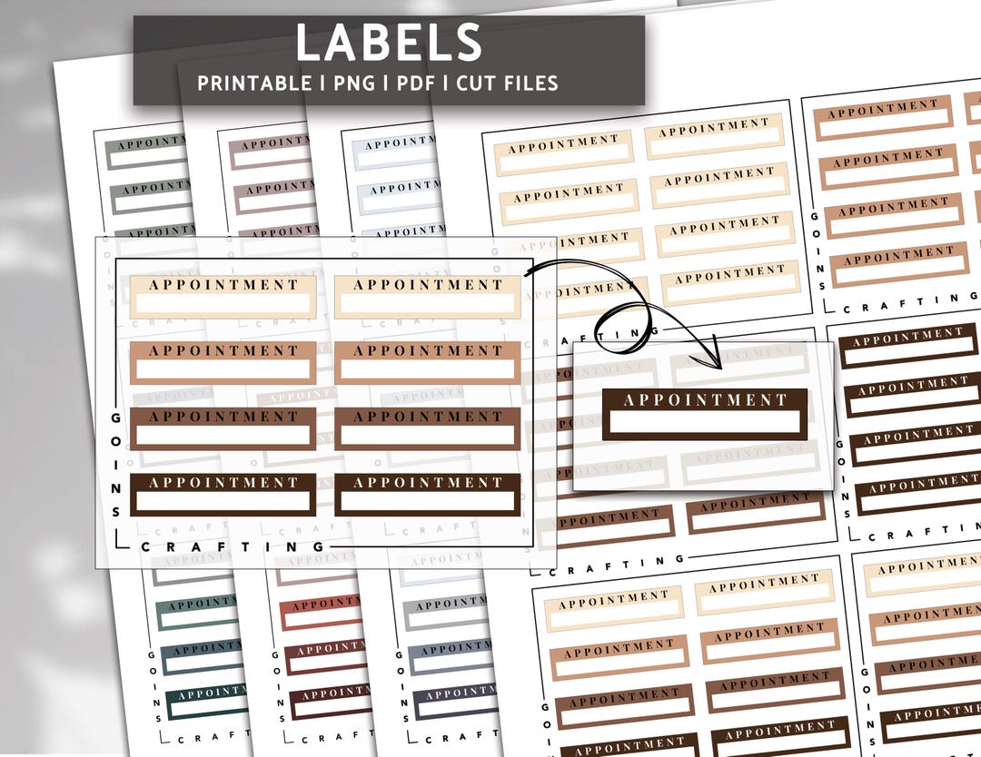 Appointment Labels, Minimal Planner Stickers, Journal Stickers ...