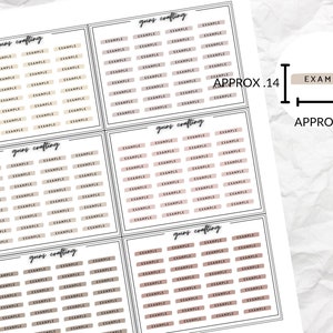 MICRO Note script stickers, script header stickers, minimal planner stickers, journal stickers, functional stickers, digital stickers image 5