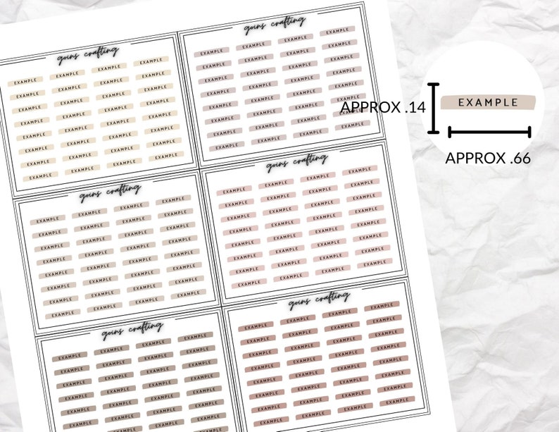 MICRO Note script stickers, script header stickers, minimal planner stickers, journal stickers, functional stickers, digital stickers image 5