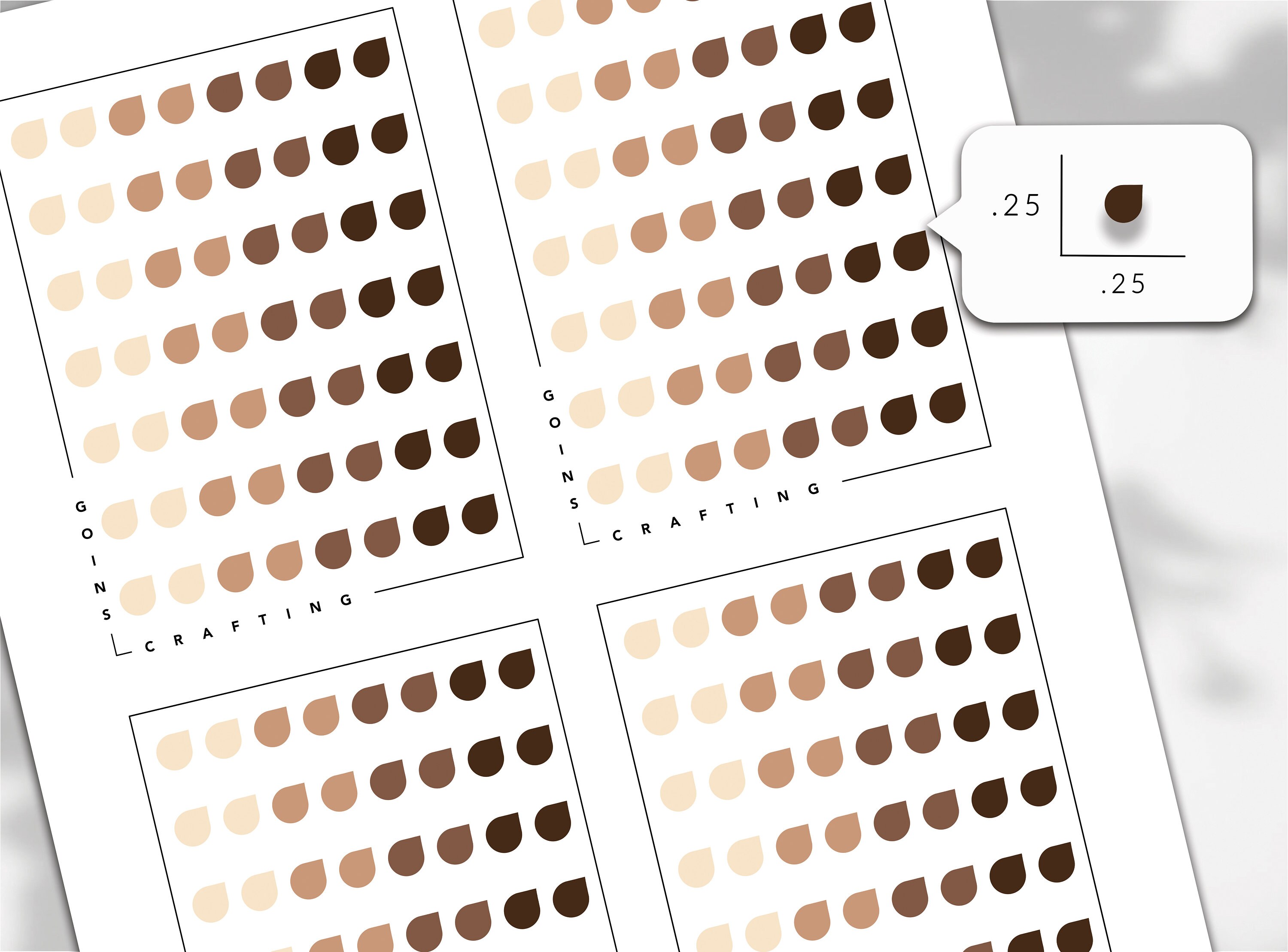Small Drop Stickers Minimal Planner Stickers Journal - Etsy