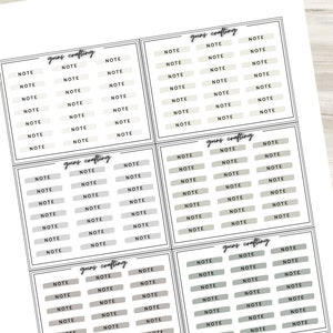 May include: A printable sheet of 30 blank note cards with the text "guns crafting" at the top of each sheet. The note cards are arranged in a grid pattern with 10 cards per row and 3 rows total. The note cards are white with a black border and the text is black.