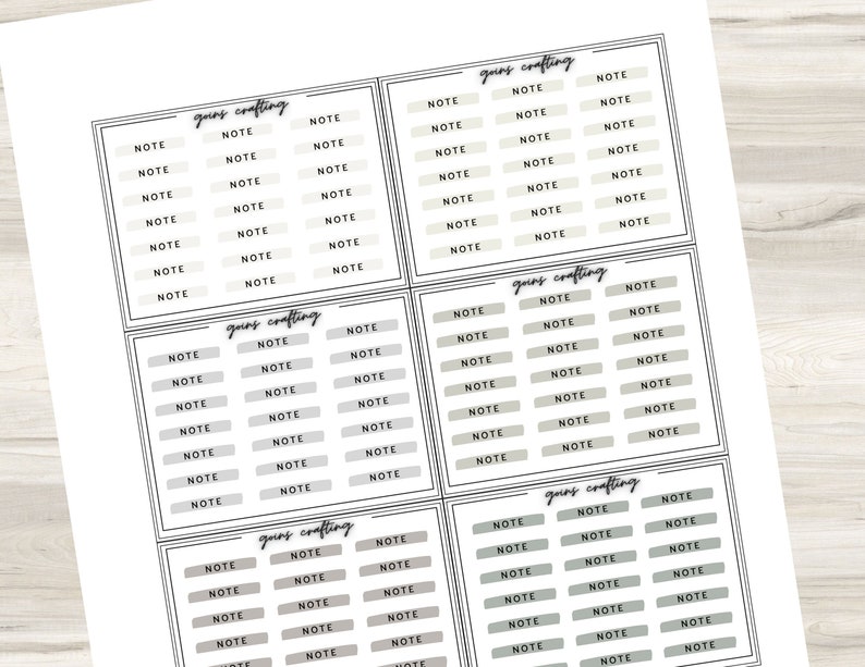 May include: A printable sheet of 30 blank note cards with the text "guns crafting" at the top of each sheet. The note cards are arranged in a grid pattern with 10 cards per row and 3 rows total. The note cards are white with a black border and the text is black.