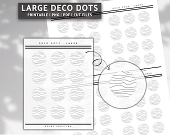 LARGE DECO DOTS, minimal planner stickers, journal stickers, digital stickers, bullet journal, hobonichi
