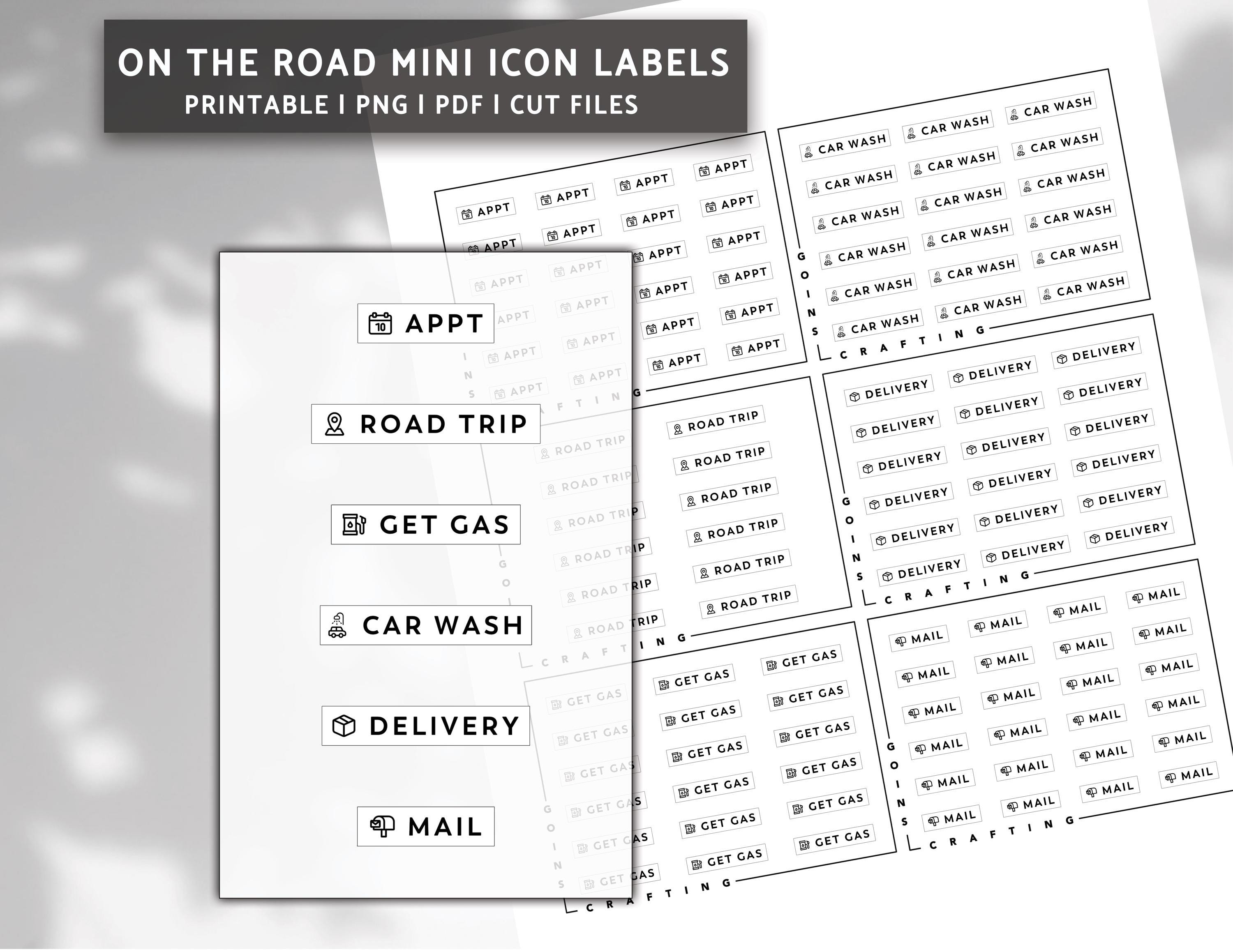 Mini Icon Labels Labels, Minimal Planner Stickers, Journal Stickers ...