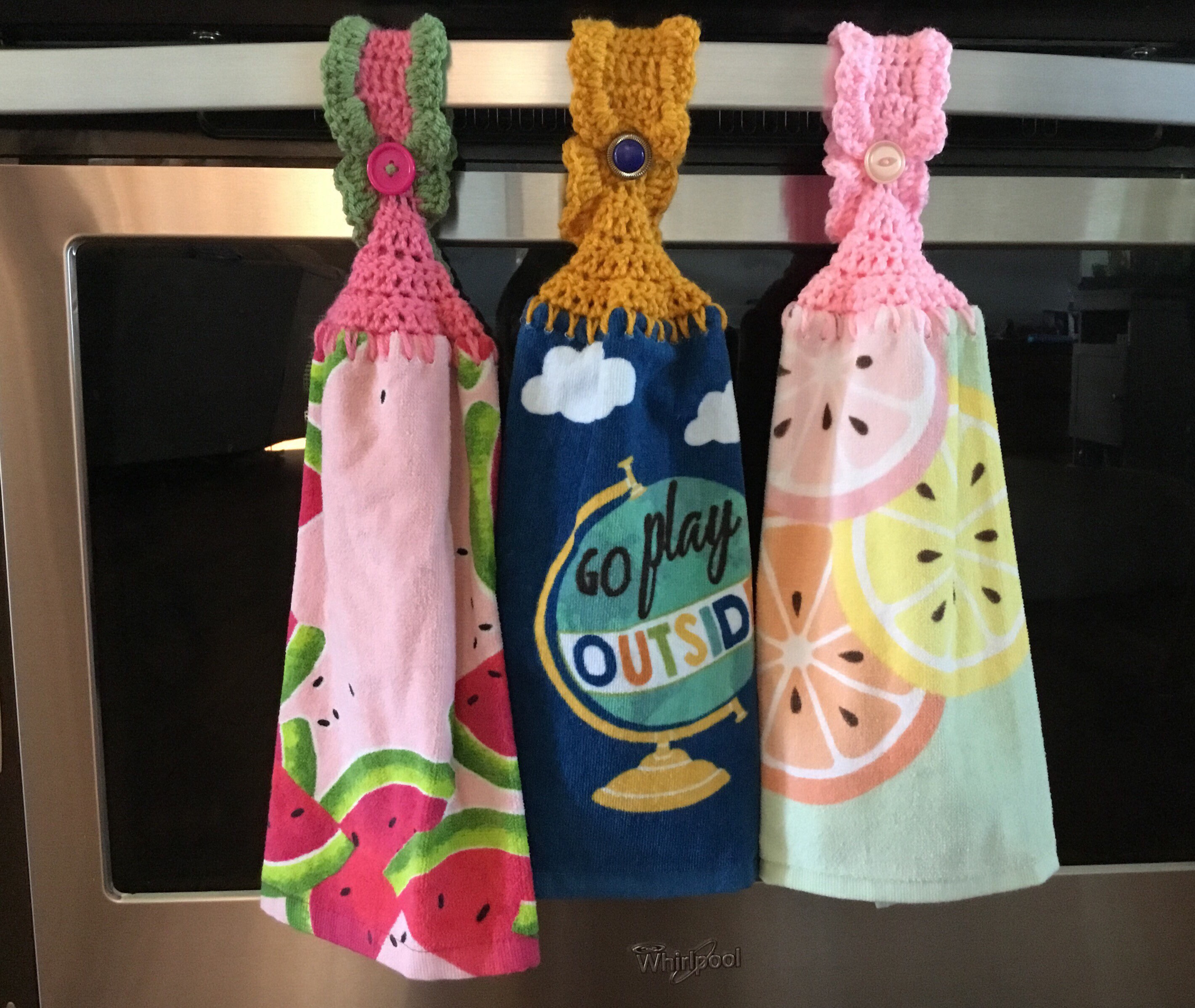 Crocheted Hanging Summer Kitchen Towel Etsy