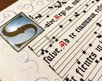 Salve Regina Prayer Print | Marian Antiphon Hymn | Catholic Wall Art - Etsy