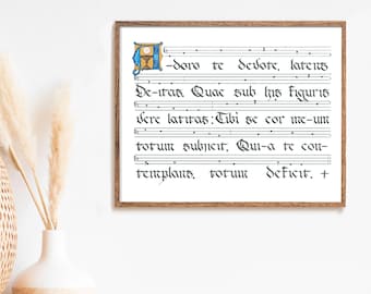 Adoro Te Devote Print: Canto Gregoriano Iluminado, Don Eucarístico