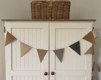 Cotton-Linen Canvas Earthen Rainbow Bunting Garland