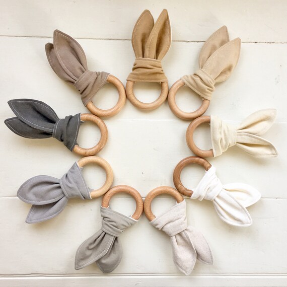 bunny ear teething ring