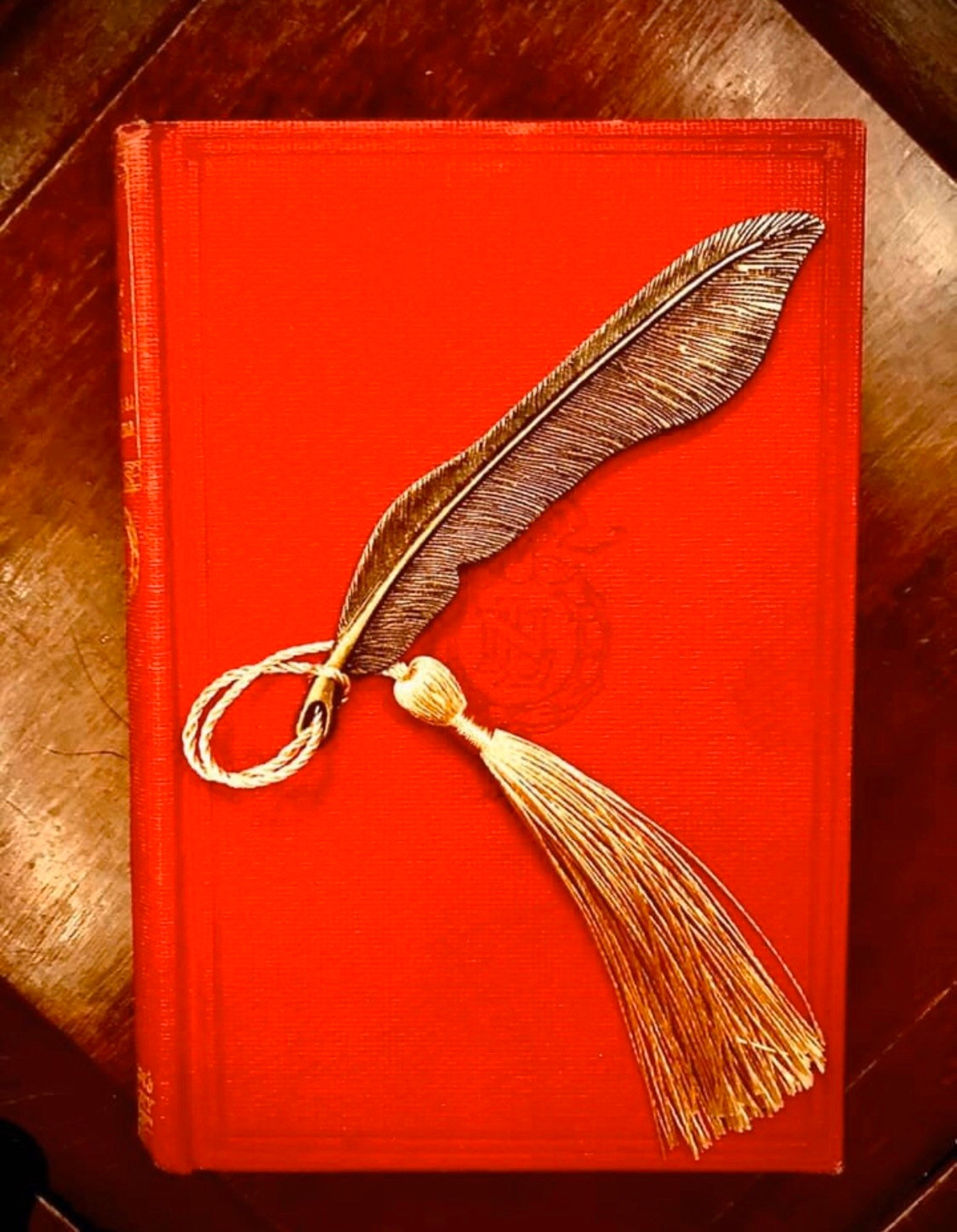 Gold Feather Bookmark Bookmark Gold Feather Perfect for Etsy