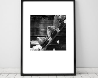 Klosters Steps -  Limited Edition Black & White Fine Art Print