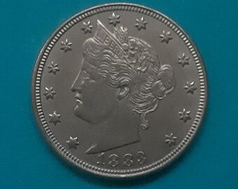 1883 Liverty V Nickle No Cents Very High Quality 135 year old coin