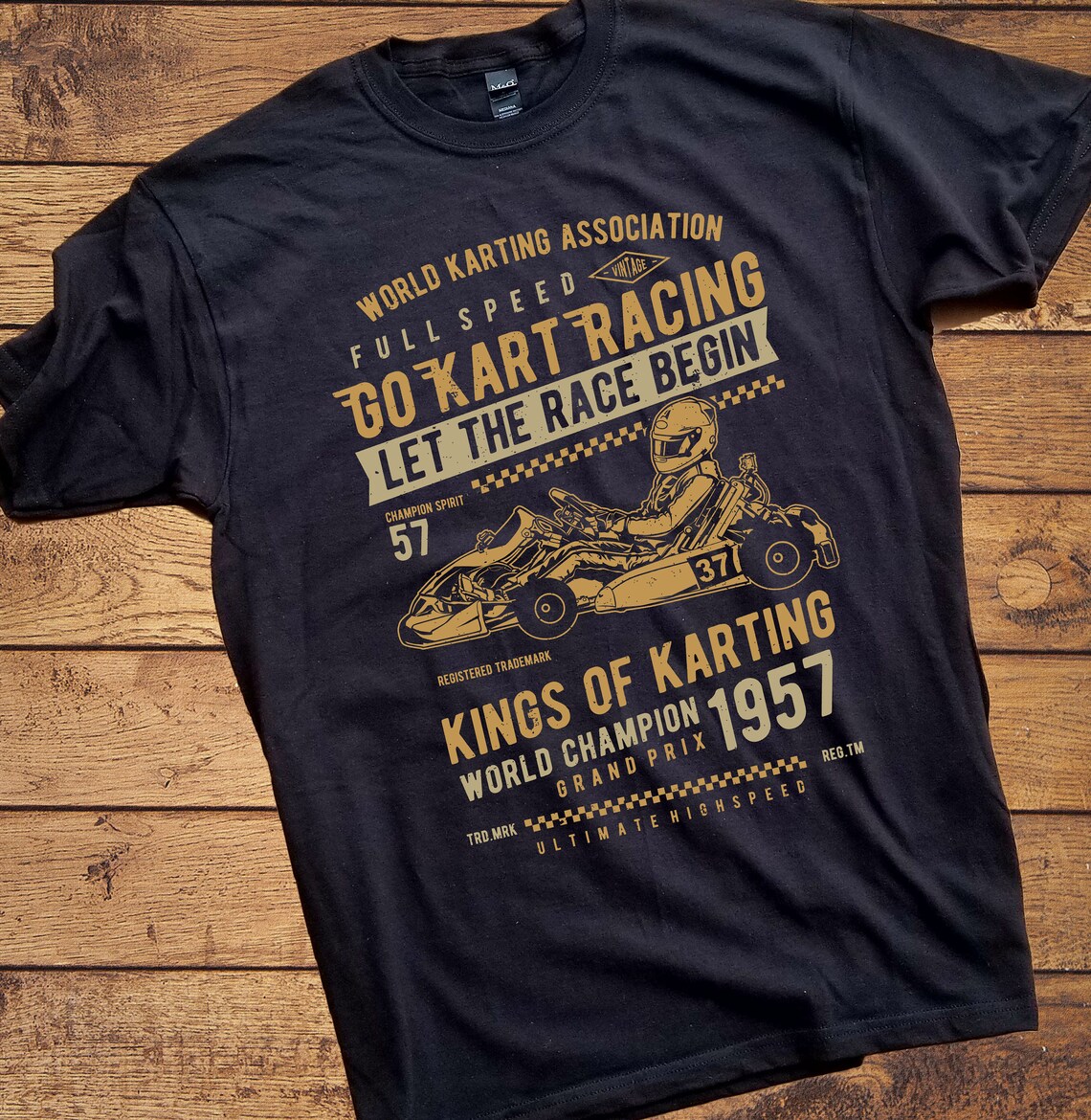 Go kart racing Shirt Vintage kings of karting Shirt Adult Etsy