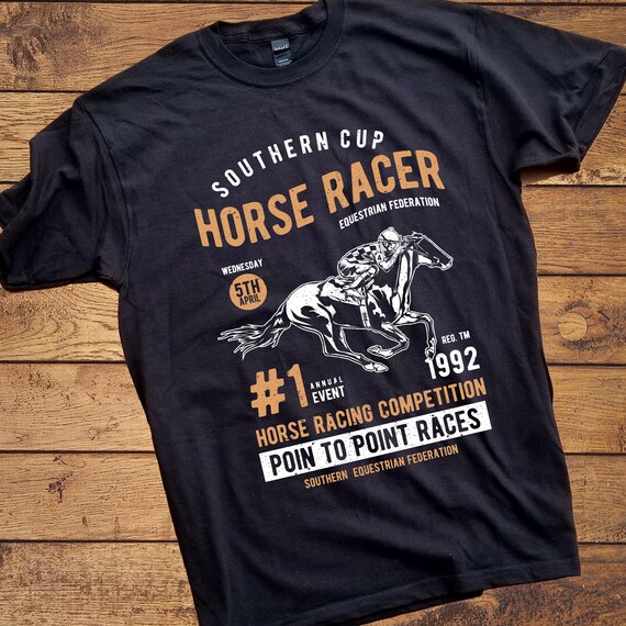 Horse racing Shirt racing Shirt Adult Shirt Horse racer Etsy
