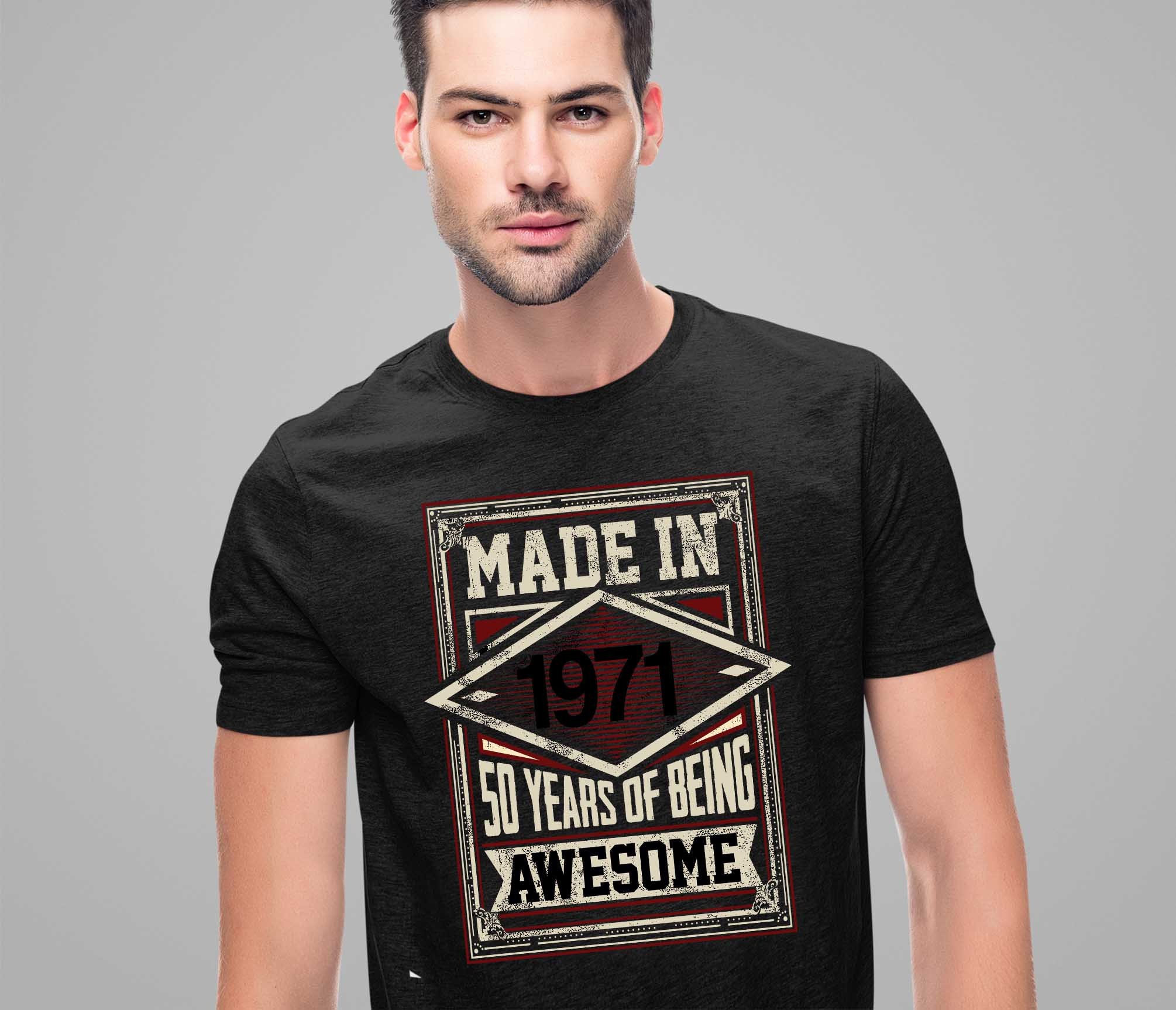 Mens 50th Birthday Shirt Made in Birthday shirt Adult Etsy