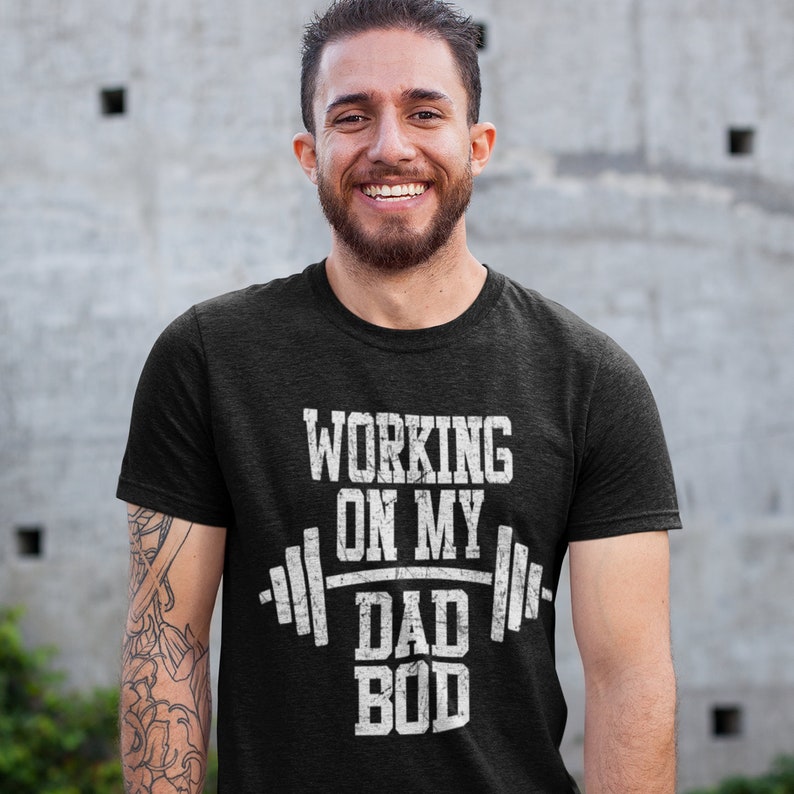 Dad Bod Shirt Working on my Dad Bod shirt Mens Adult Etsy
