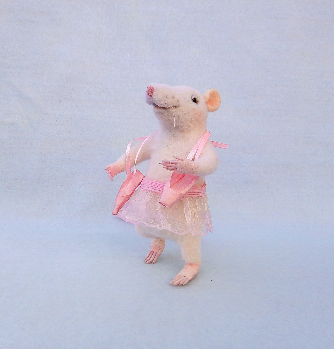 White ballet mouse doll Rat ballerina figurine Mouse soft Etsy