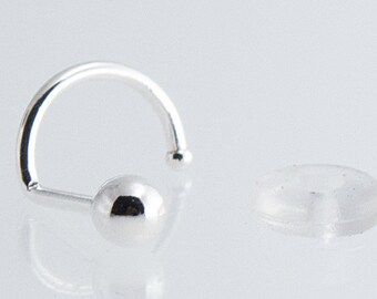 Nose Screw Sterling Silver Ball Nose Cartilage 21 Gauge Stud