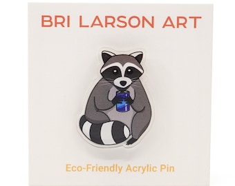 Raccoon Acrylic Pin