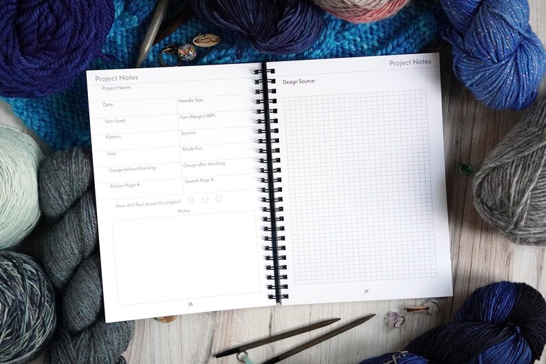 The Knitter's Design & Project Notebook / Sea - Etsy