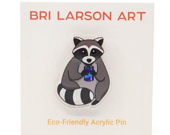 Raccoon Acrylic Pin