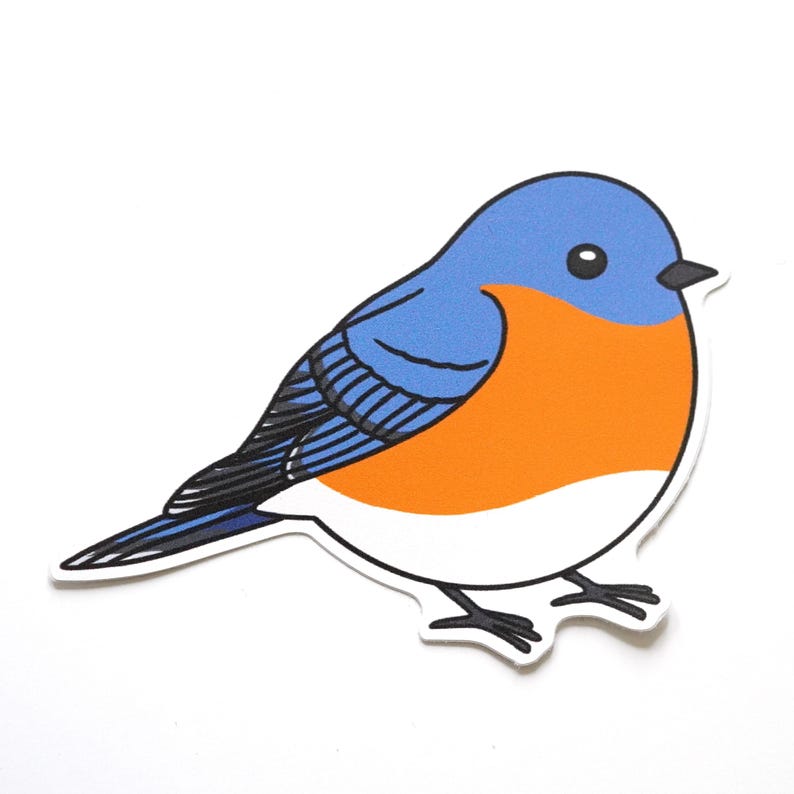 Eastern Bluebird Bird Vinyl Sticker Waterproof UV Stable Vinyl Matte 2 ...