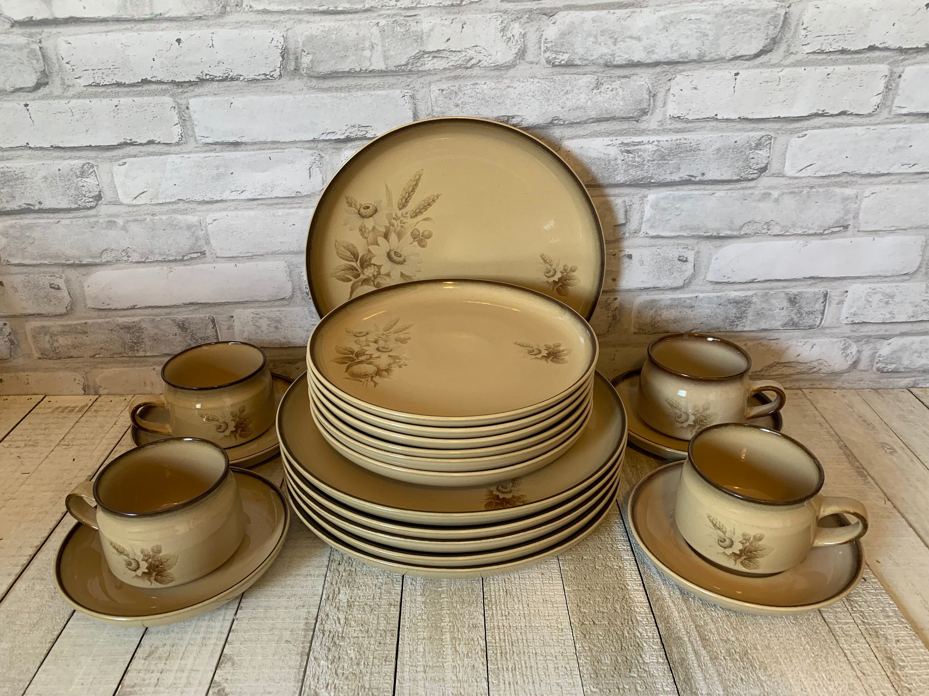 Vintage Denby-langley Memories Dinnerware Set: 20-piece Stoneware